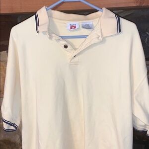 Hunt Club short sleeve pale yellow golf shirt